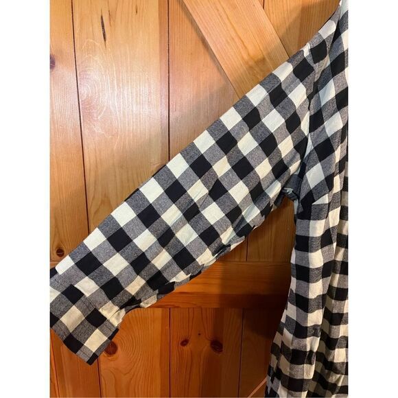 Levis San Francisco Ca Black White Plaid Flannel Button Up Size 2X nwt (2303) - Picture 2 of 5